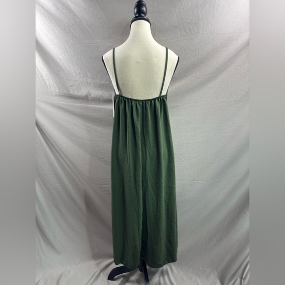 LAST ONE 🔥 Boho Shell-Trimmed Maxi Slip Dress Green - Picture 8 of 8
